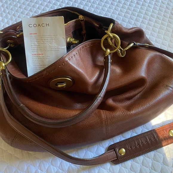 Coach Rich Brown Leather Shoulder Bag - Picture 3 of 3